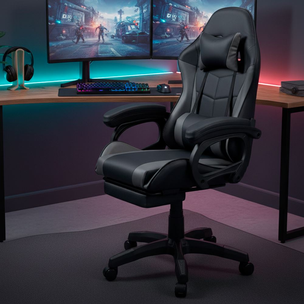Silla Gamer Reclinable Gris Sillium SEG420013